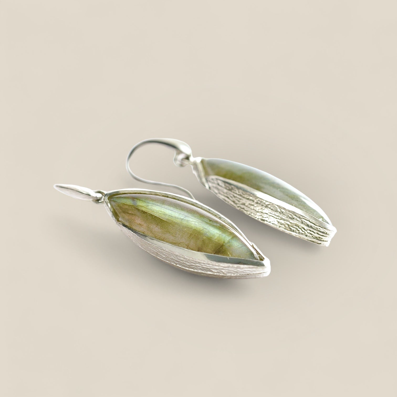 Melaleuca and Labradorite Drop Earrings 