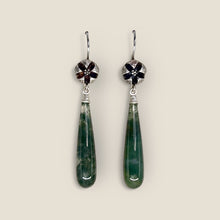 Load image into Gallery viewer, Moss Agate Drop Earrings 