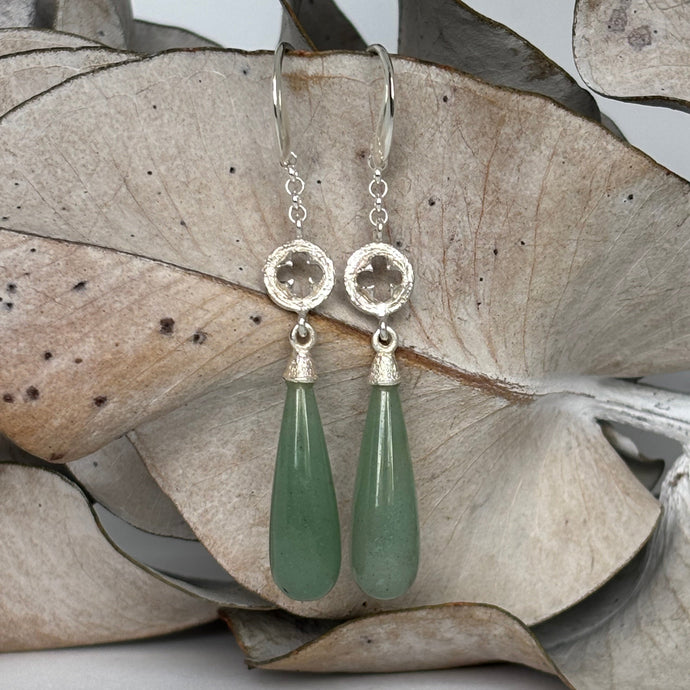 Natura Eucalypt Drop earrings with Aventurine